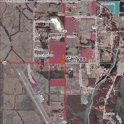 Carlyss satellite view site map.