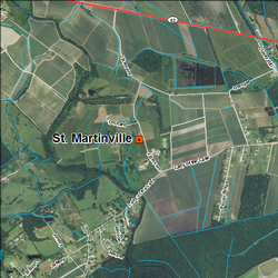 St. Martinville satellite view site map.