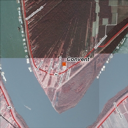 Convent satellite view site map.