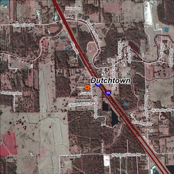 Dutchtown satellite view site map.