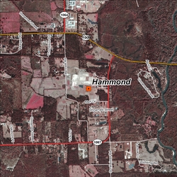 Hammond satellite view site map.
