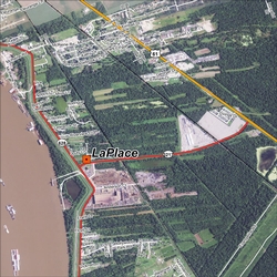 LaPlace satellite view site map.