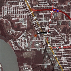 Southern satellite view site map.