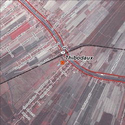 Thibodaux satellite view site map.