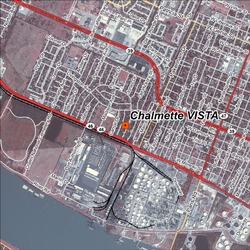 Chalmette Vista satellite view site map.