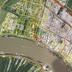 Norco satellite view site map.